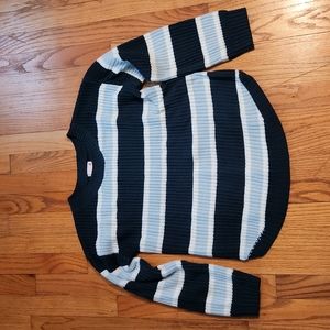 SO Striped sweater dark green/blue M